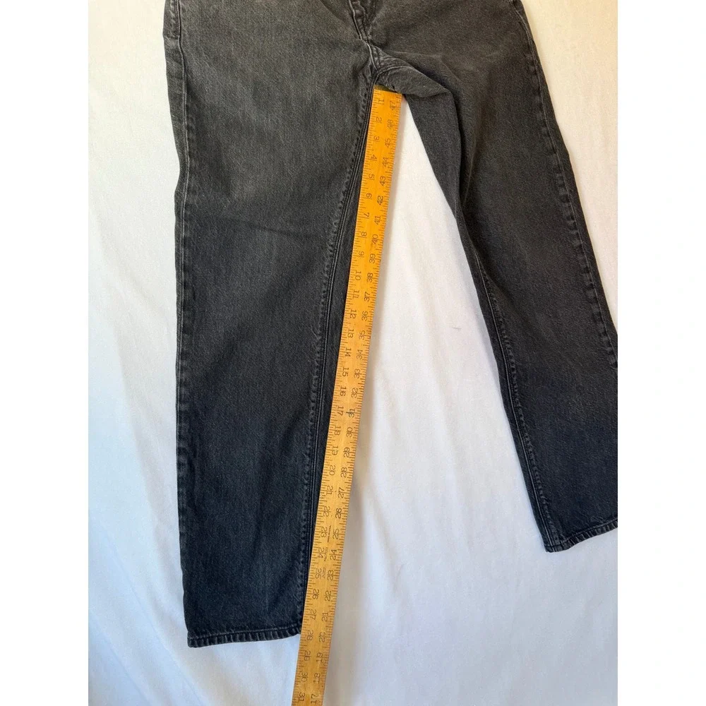 Volcom Solver Modern Straight Leg Jeans  Black Denim Mens 32 A19316R7